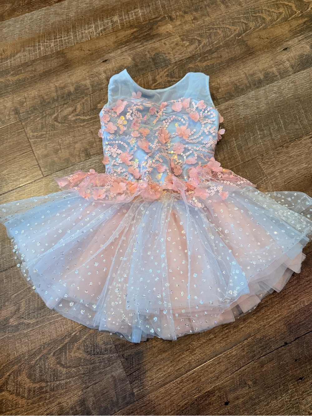 Weissman Girls Dance Costume Tutu Dress Sequin Floral Ballet Recital SC